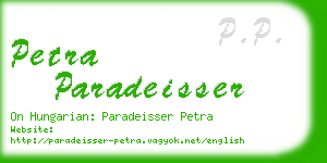 petra paradeisser business card